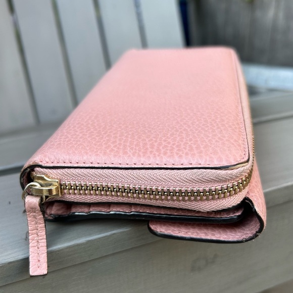 Gucci‎ Pink Leather Long Continental Wallet - Picture 9 of 16